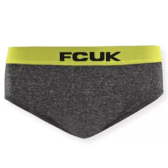 FCUK - FRENCH CONNECTION MENS NEW HEATHER GRAY POLYESTER HIP BRIEF MED (1 PAIR) - Picture 1 of 9